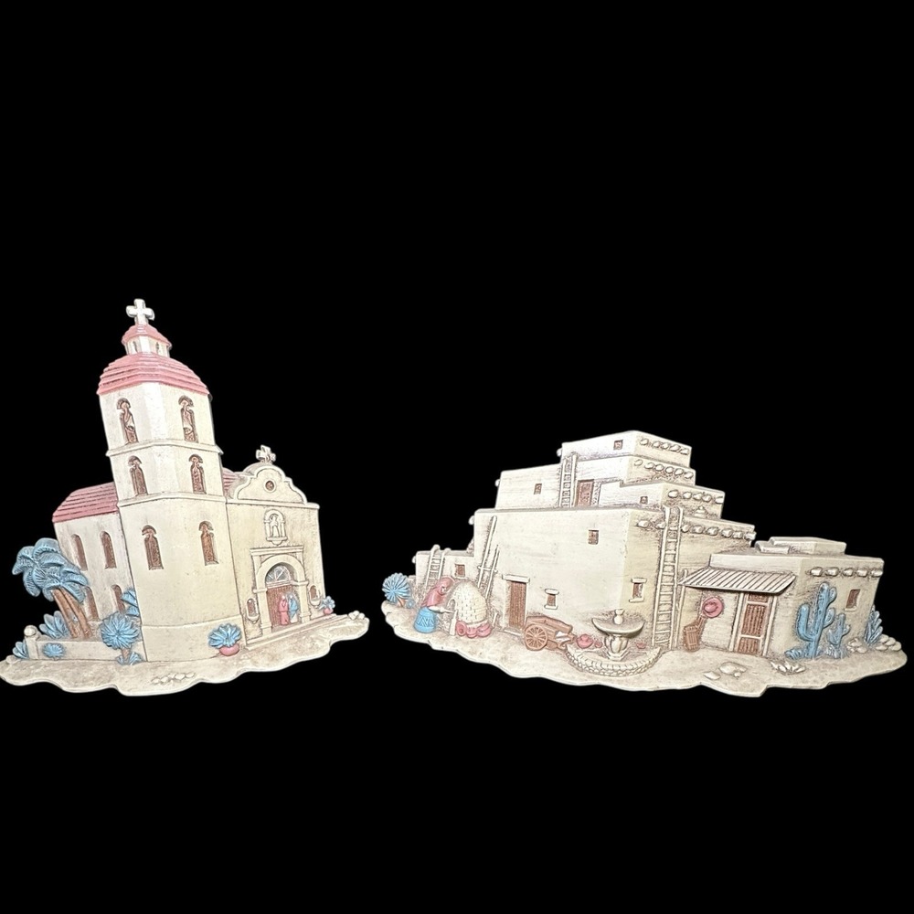 Southwest Mission Plaques Southwest Decor Burwood Wall Art 1993‎ Set of 2